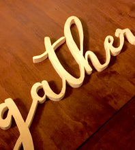 Load image into Gallery viewer, Script Wood Cutout