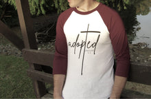 Load image into Gallery viewer, Adopted Baseball Tee (Ephesians 1:4-5)
