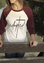 Load image into Gallery viewer, Adopted Baseball Tee (Ephesians 1:4-5)