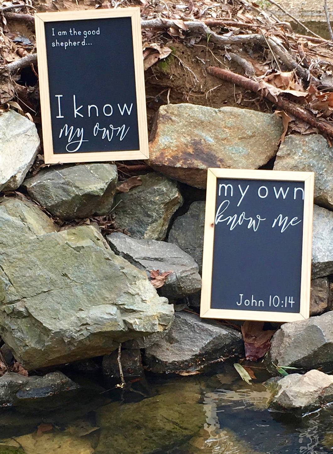 Sheep/Shepherd Sign Pair