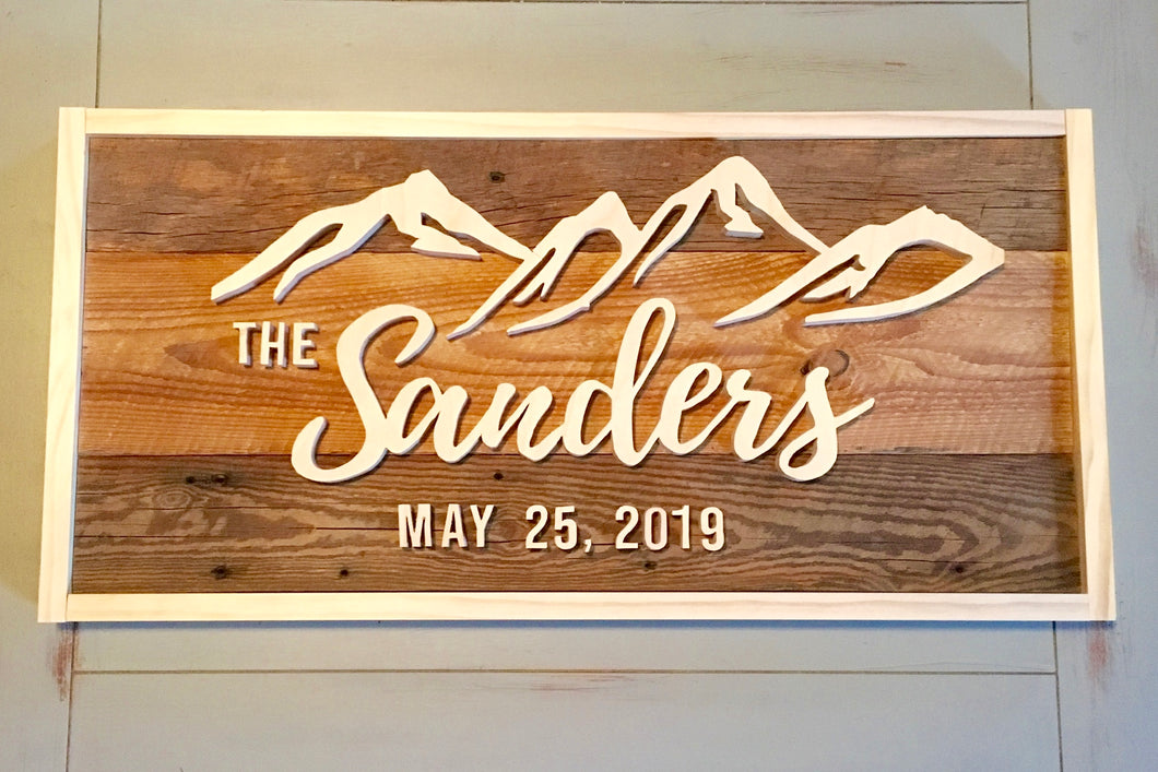 Reclaimed Wood Wedding Sign