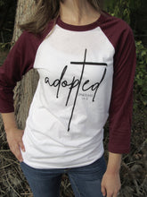 Load image into Gallery viewer, Adopted Baseball Tee (Ephesians 1:4-5)
